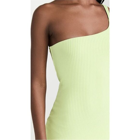 Gauge81 Erla Dress Rib Knit One Shoulder Bodycon Mini Pistachio Green Size Small - Picture 3 of 8